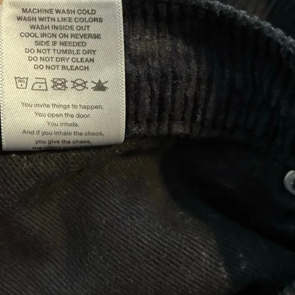 Fucking Awesome FA Men’s Size 36 Corduroy Shorts Black Triple Spiral